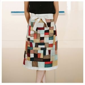Hanjihee Classic Ramie Patchwork Printed Apron